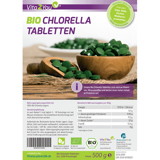 Vita2You Bio Chlorella Tabletten 2